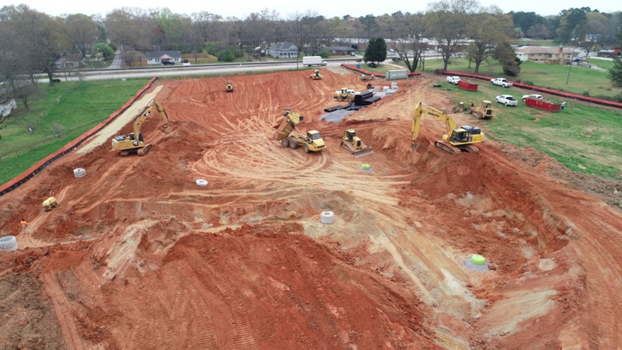 Storm drainage installation